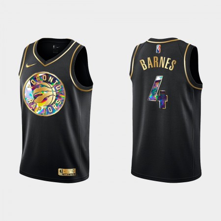 Dres Toronto Raptors Scottie Barnes 4 Nike 2021-22 Crno Golden Edition 75th Anniversary Diamond Swingman